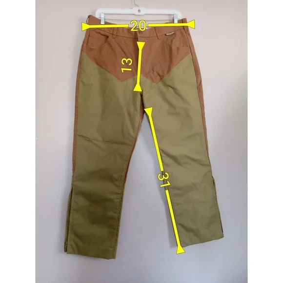Gamehide Men Hunting Marsh Brown Colorblock Canvas Zip Hem Pants‎ Size 40x31